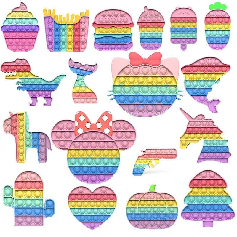 Pop It Figet Macaron Colors Minnie Kt Unicorn Rainbow Colors Mickey Butterfly Push Bubble Sensory Child Funny Anti-Stress Toys
Pop It Figet Macaron Colors Minnie Kt Unicorn Rainbow Colors Mickey Butterfly Push Bubble Sensory Child Funny Anti-Stress Toys