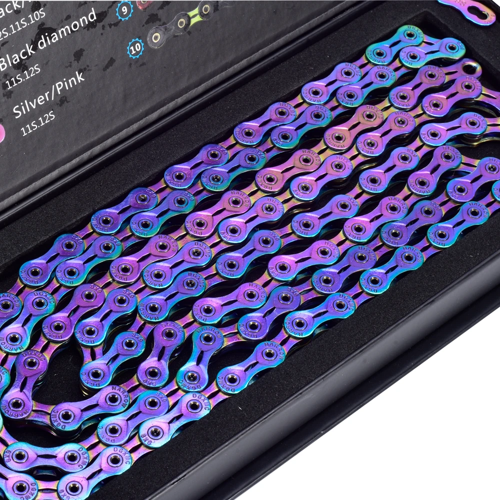 SUMC MTB/Road/Folding Bike Parts Bicycle Chains Ultra-Light Design Multi-Colored 9/10/11/12 Speed Full Hollow Half-Hollow Chain
SUMC MTB/Road/Folding Bike Parts Bicycle Chains Ultra-Light Design Multi-Colored 9/10/11/12 Speed Full Hollow Half-Hollow Chain