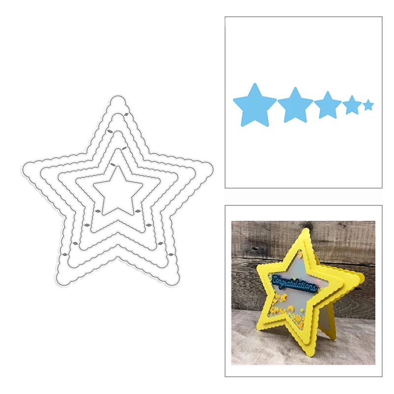 New DIY Nested Scalloped Star 2021 No Stamp Embossing Craft and Metal Cutting Dies for Paper Making Card Scrapbooking Decoration 
New DIY Nested Scalloped Star 2021 No Stamp Embossing Craft and Metal Cutting Dies for Paper Making Card Scrapbooking Decoration