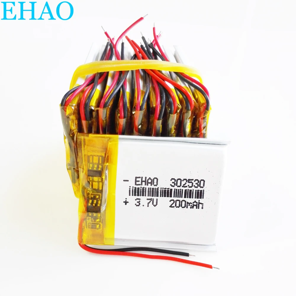 10 pcs 302530 3.7V 200mAh Lithium Polymer LiPo Rechargeable Battery For Mp3 GPS Bluetooth speaker little point reading pen watch
10 pcs 302530 3.7V 200mAh Lithium Polymer LiPo Rechargeable Battery For Mp3 GPS Bluetooth speaker little point reading pen watch