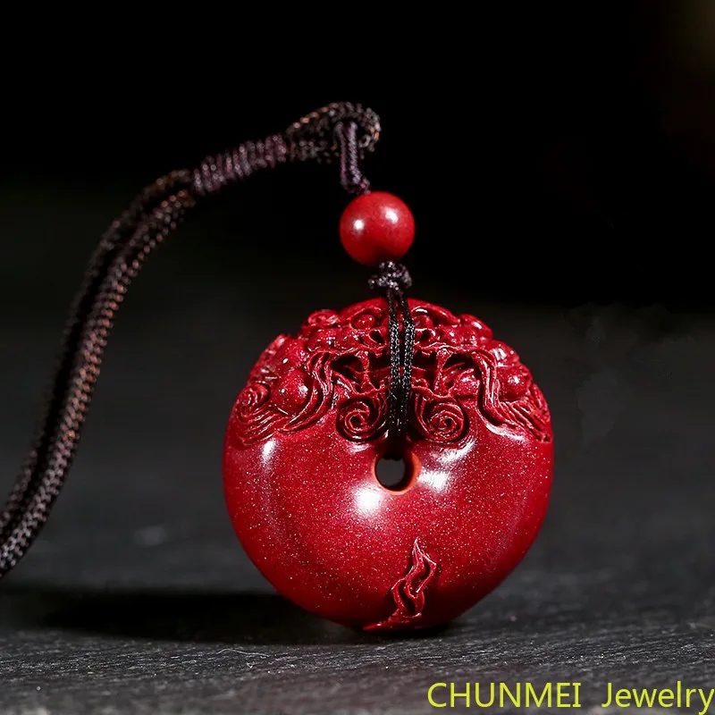 Natural Fidelity Cinnabar Dragon Hand Carving Pendant Purple Sand Wild Animal Pendant Purple Sand Safety Buckle Necklace
Natural Fidelity Cinnabar Dragon Hand Carving Pendant Purple Sand Wild Animal Pendant Purple Sand Safety Buckle Necklace