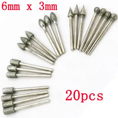 20Pc Dremel Accessories Mini Drill Rotary File Diamond Grinding Head Burrs Bit for Rotary Tool Metal Polishing Tool 3mm Shank
20Pc Dremel Accessories Mini Drill Rotary File Diamond Grinding Head Burrs Bit for Rotary Tool Metal Polishing Tool 3mm Shank
