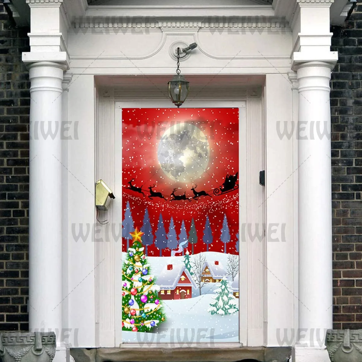 Christmas Tree Decoration Door Sticker Festival Bedroom Living Room Door Decals Elk Pulling Sleigh Waterproof Stick
Christmas Tree Decoration Door Sticker Festival Bedroom Living Room Door Decals Elk Pulling Sleigh Waterproof Stick