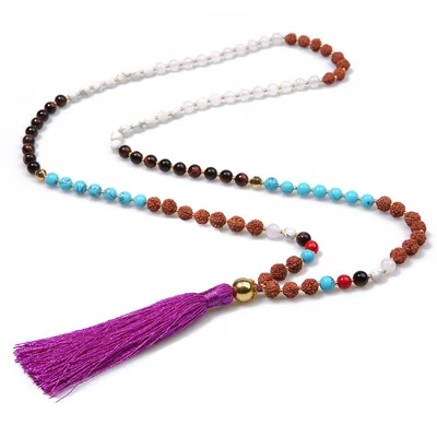 8mm Rudraksha Turquoise Red Tiger Eye 108 Beads Mala Necklace Handmade Pray Lucky Chakas Bless Reiki Healing New Gemstone Energy
8mm Rudraksha Turquoise Red Tiger Eye 108 Beads Mala Necklace Handmade Pray Lucky Chakas Bless Reiki Healing New Gemstone Energy