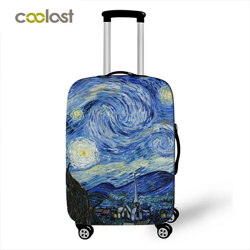 Чехол для чемодана с изображением Ван Гога масляной живописи японских волн Моны