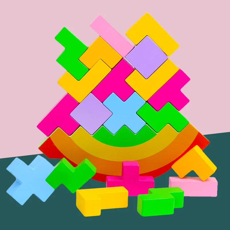 Rainbow Balance Building Blocks Hight Quality Wood Fancy Toy Children Safe Early Learning Toys Wooden Block Balancing Game
Rainbow Balance Building Blocks Hight Quality Wood Fancy Toy Children Safe Early Learning Toys Wooden Block Balancing Game