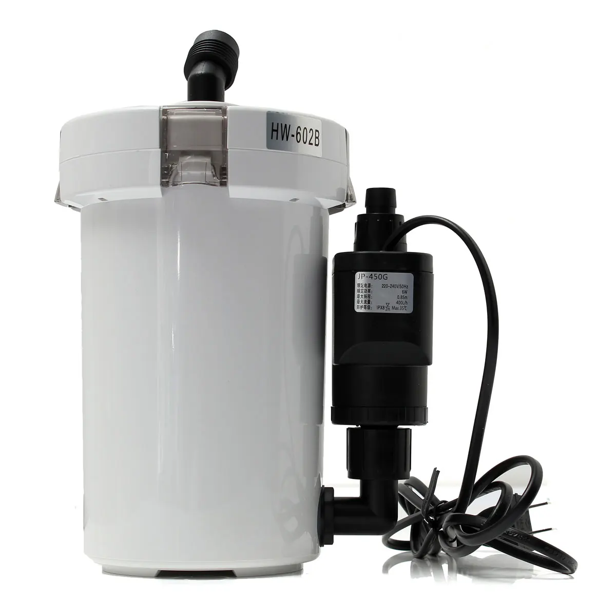 HW-602B 220-240V 6W 400l/h Aquarium Fish Tank External Filter Canister Outer filtration system
HW-602B 220-240V 6W 400l/h Aquarium Fish Tank External Filter Canister Outer filtration system