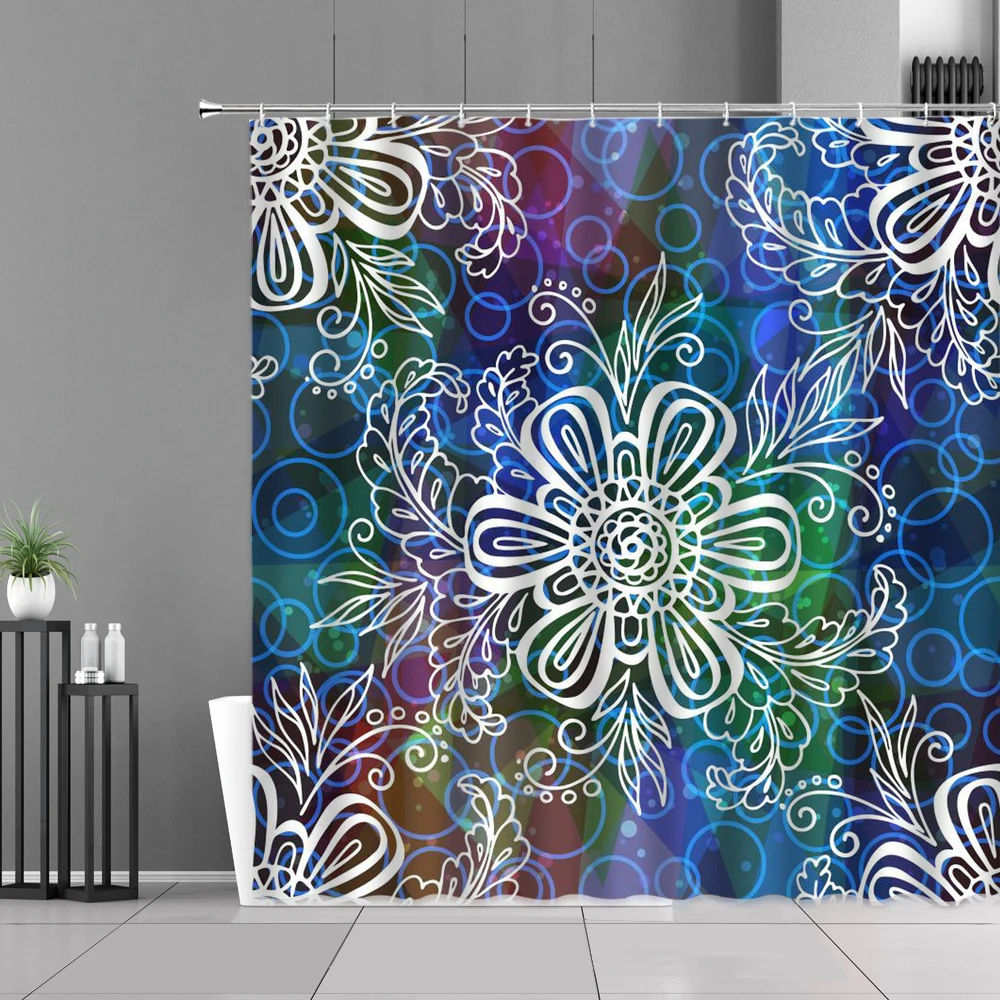 Waterproof Shower Curtains Mandala Flower Printing Shower Curtain Polyester Fabric Geometric Home Bathroom Decoration With Hook
Waterproof Shower Curtains Mandala Flower Printing Shower Curtain Polyester Fabric Geometric Home Bathroom Decoration With Hook