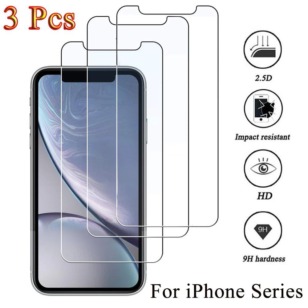 3PCS Protective Glass for Iphone 11 12 Pro XS Max XR 12 Mini 13 Pro Max 6 6s 7 8 Plus Screen Protector Tempered Glass
3PCS Protective Glass for Iphone 11 12 Pro XS Max XR 12 Mini 13 Pro Max 6 6s 7 8 Plus Screen Protector Tempered Glass
