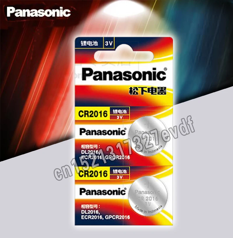 Panasonic 5 шт./лот 3V cr2016 Высокое качество литиевая батарея Кнопка батарейка часы