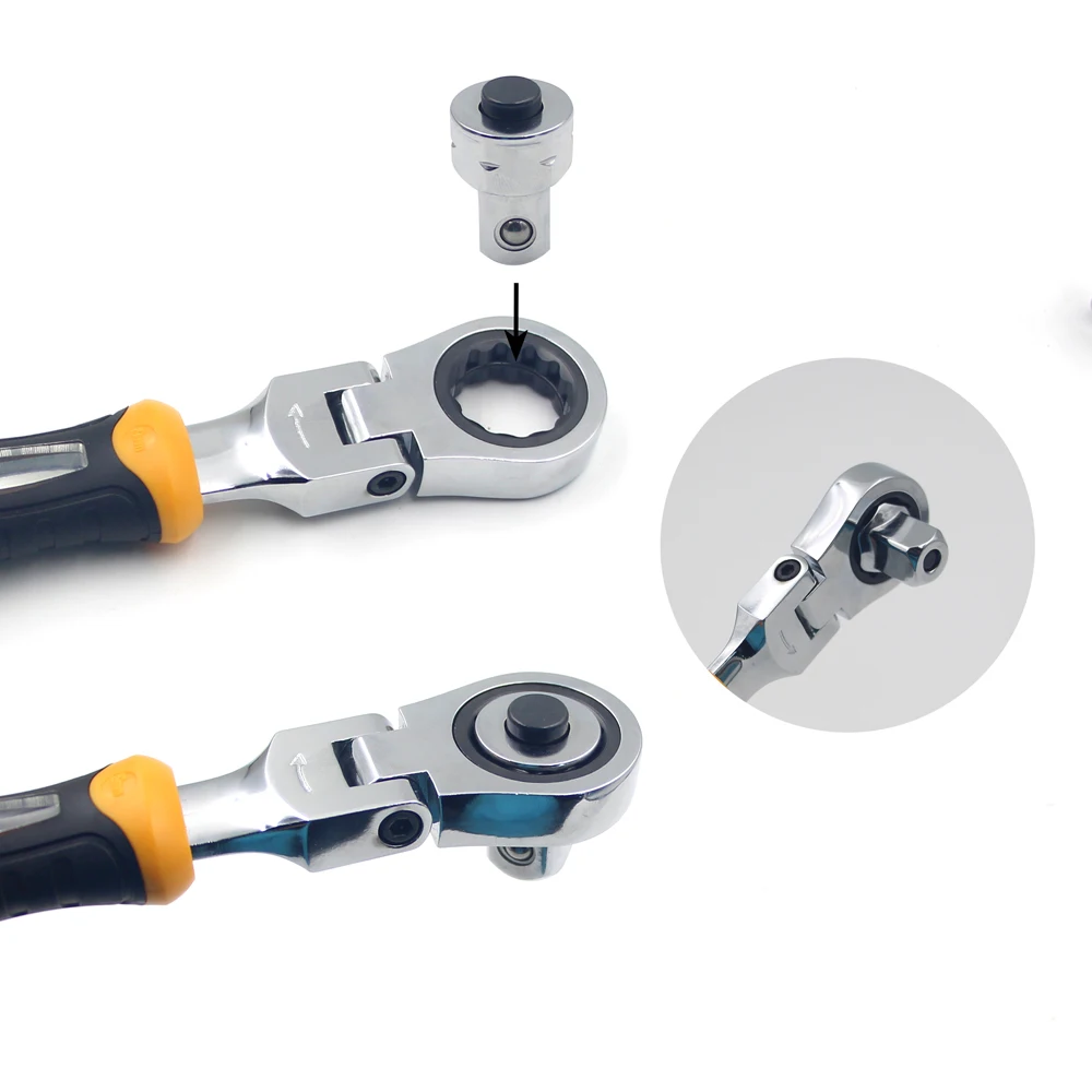 180 3-in-1Degree Ratchet Wrench Quick Sleeve Connector Flip Steel Easy Disassembly Hand Tools Multifunctional Wrenches
180 3-in-1Degree Ratchet Wrench Quick Sleeve Connector Flip Steel Easy Disassembly Hand Tools Multifunctional Wrenches