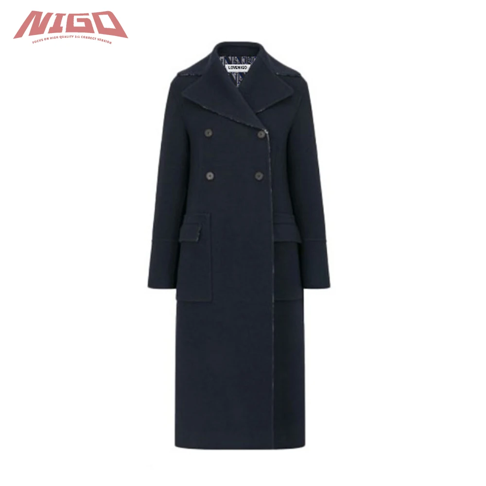 Двусторонняя шерстяная и шелковая смесь NIGO Ms 21ss 99%, подходящий пояс, пальто с капюшоном om # nigo59814 
Двусторонняя шерстяная и шелковая смесь NIGO Ms 21ss 99%, подходящий пояс, пальто с капюшоном om # nigo59814