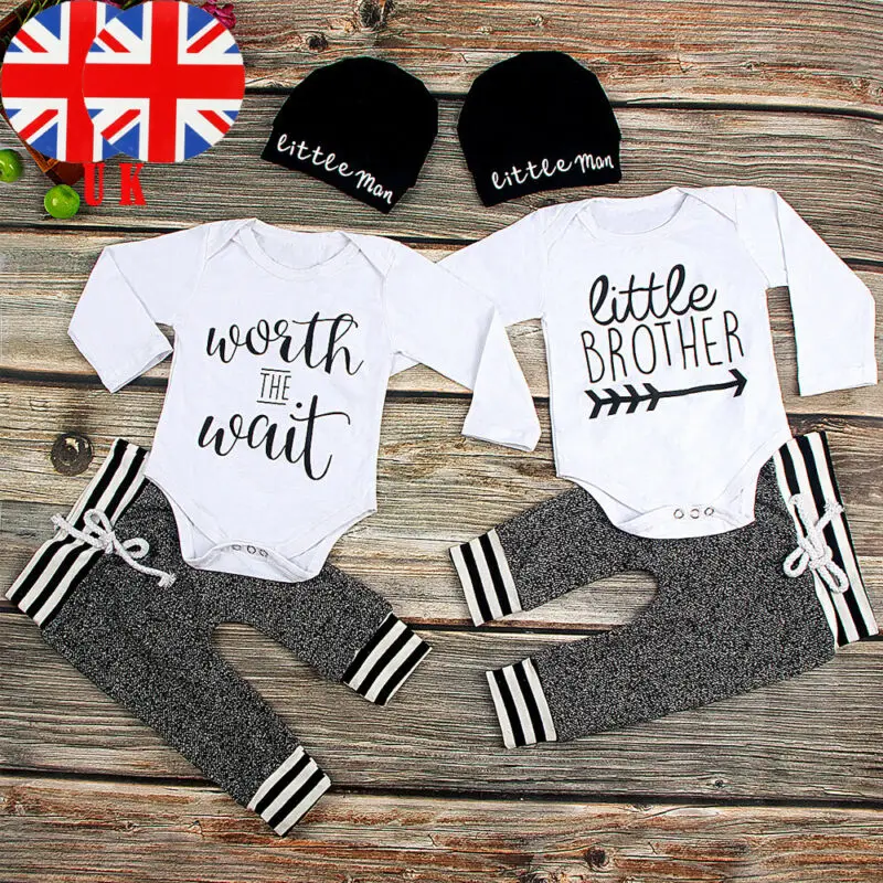 Одежда для новорожденных; Комплекты одежды для маленьких мальчиков, комплект из 3 предметов с длинными рукавами «Little Brother» Ромпер брюки голо...
Одежда для новорожденных; Комплекты одежды для маленьких мальчиков, комплект из 3 предметов с длинными рукавами «Little Brother» Ромпер брюки голо...