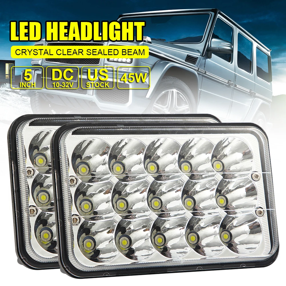 1/2Pcs 180W 15LED Square Car Headlight High Lumen 6000K White Driving Lights Hi/Lo Beam Waterproof for Jeep Chevy Pickup Truck
1/2Pcs 180W 15LED Square Car Headlight High Lumen 6000K White Driving Lights Hi/Lo Beam Waterproof for Jeep Chevy Pickup Truck