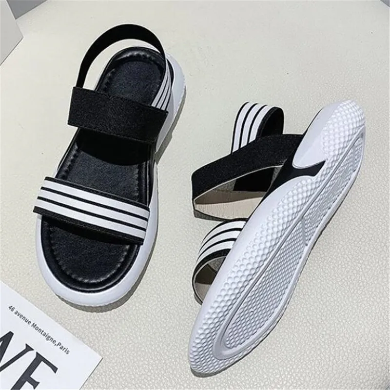 Elastic band women's shoes new style fashion casual bottom womens sandals large size platform sandals women slides slippers 
Elastic band women's shoes new style fashion casual bottom womens sandals large size platform sandals women slides slippers