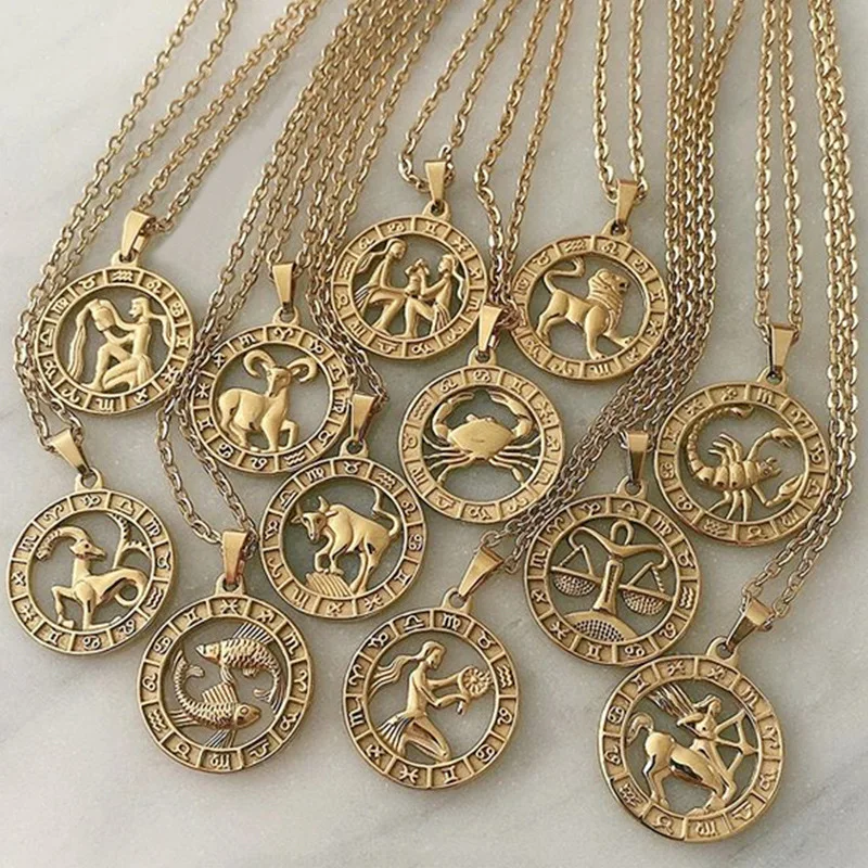 12 знаков зодиака буквенные созвездия Подвески ожерелье для женщин мужчин Дева