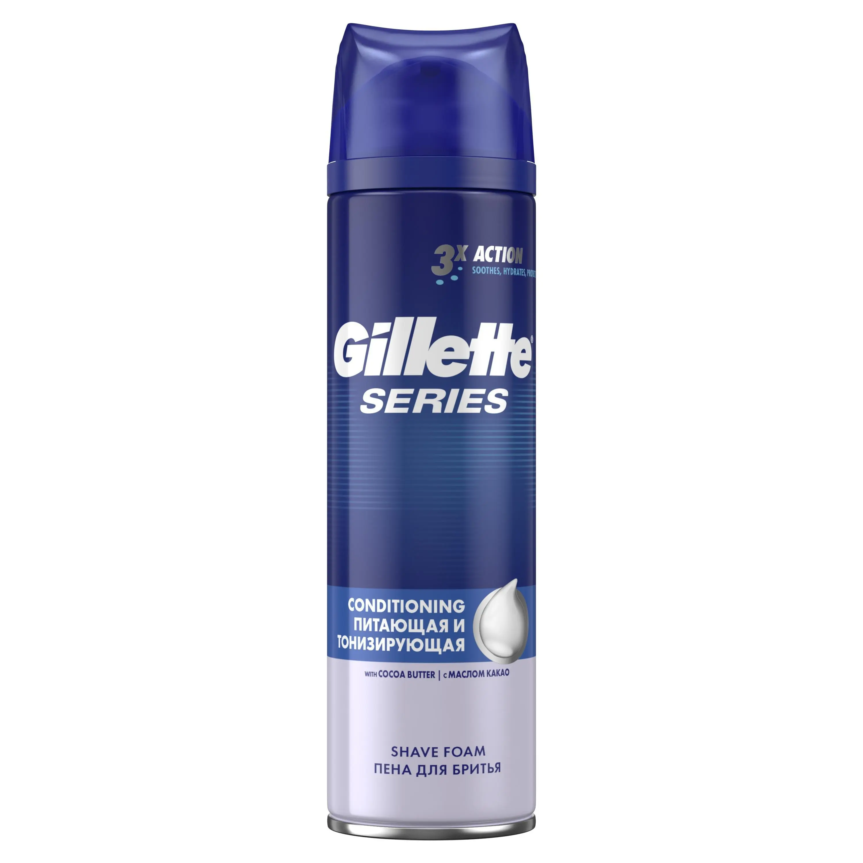 Питательный и тоник серии Gillette из пены для бритья 250 мл. Мужское бритье масло