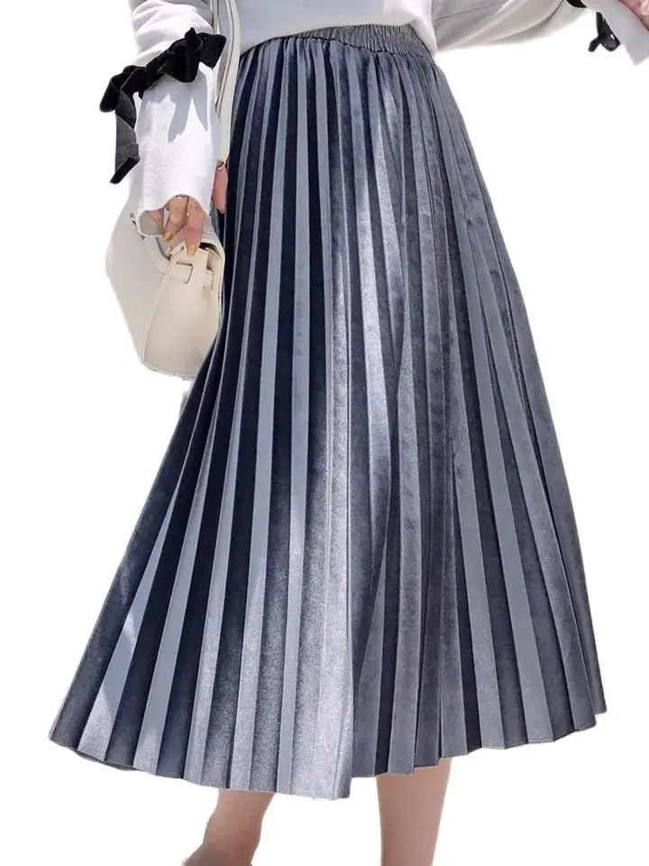 Velvet pleated skirt skirt women 2021 spring and autumn Korean mid-length women high waist long skirt Elegant high waist Skirts
Velvet pleated skirt skirt women 2021 spring and autumn Korean mid-length women high waist long skirt Elegant high waist Skirts