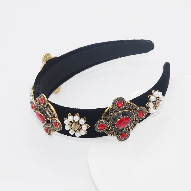 Women Newest Flower Pearl Headbands Luxury Rhinestone Hair Hoop Crown For Bride Wedding Hair Accessories Baroque Hairband
Women Newest Flower Pearl Headbands Luxury Rhinestone Hair Hoop Crown For Bride Wedding Hair Accessories Baroque Hairband