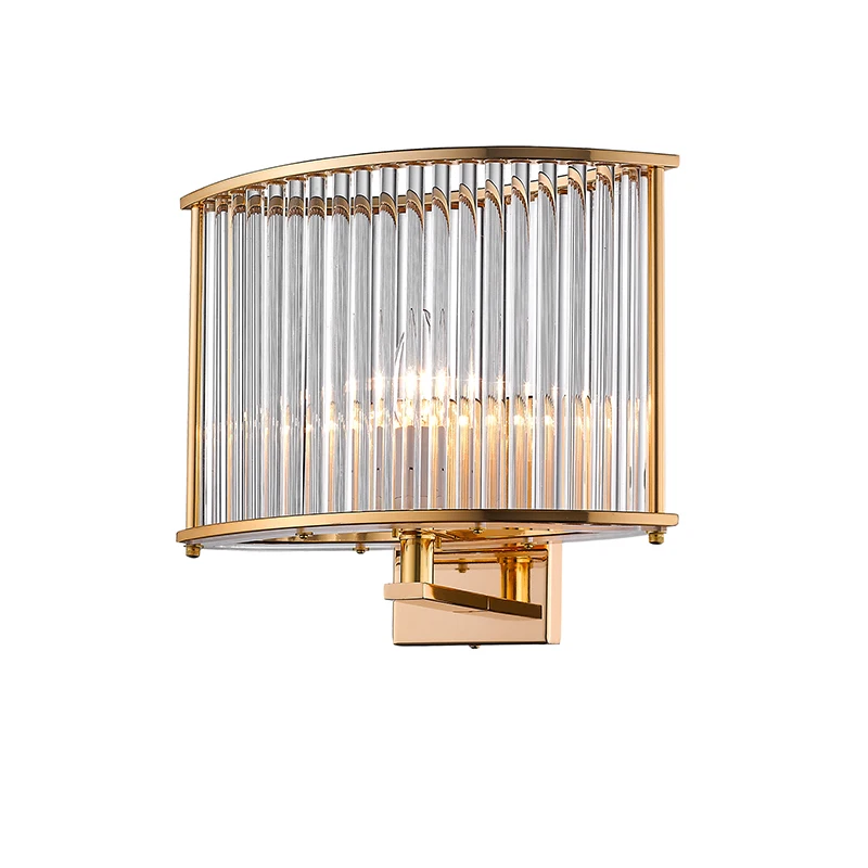 Modern wall lamp with glass&metal material golden color E14 socket for bedroom living room 
Modern wall lamp with glass&metal material golden color E14 socket for bedroom living room