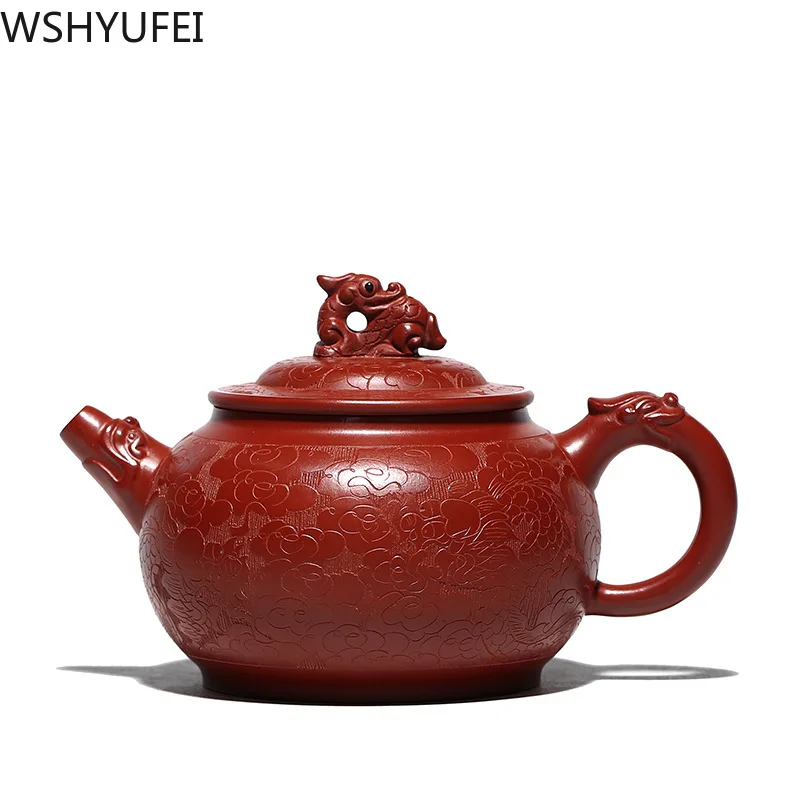 Yixing Authentic Dahongpao Tea pot Purple Clay filter Teapot Chinese Famous handmade Tea set kettle Customized gifts 220ml
Yixing Authentic Dahongpao Tea pot Purple Clay filter Teapot Chinese Famous handmade Tea set kettle Customized gifts 220ml