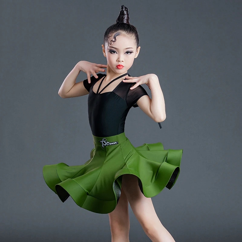 Summer Children'S Latin Dance Dress For Girls Latin Dance Practice Clothes Short-Sleeved Split Skirts Suit Latin Clothes SL4897
Summer Children'S Latin Dance Dress For Girls Latin Dance Practice Clothes Short-Sleeved Split Skirts Suit Latin Clothes SL4897