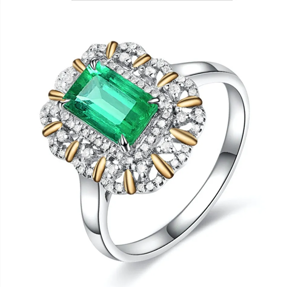 Square Green Emerald gemstones diamond Rings for women 18k white gold silver color argent bague luxury jewelry bijoux gifts
Square Green Emerald gemstones diamond Rings for women 18k white gold silver color argent bague luxury jewelry bijoux gifts