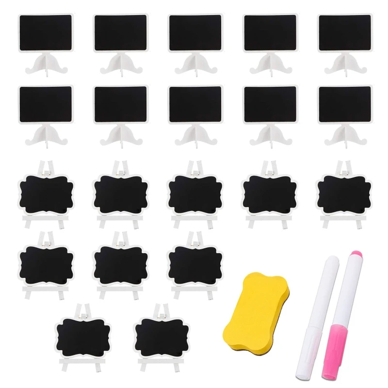 MOLA Mini Chalkboard Signs, 20 Pack Wooden White Framed Chalkboard Labels with Easel Stand, Blackboard for Food Cards, Table and
MOLA Mini Chalkboard Signs, 20 Pack Wooden White Framed Chalkboard Labels with Easel Stand, Blackboard for Food Cards, Table and