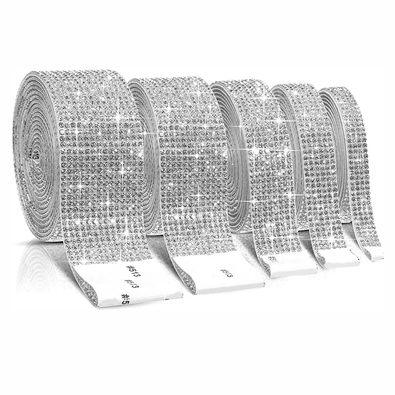5 Rolls Self-Adhesive Crystal Rhinestone Diamond Ribbon DIY Decoration Sticker Rhinestones for Crafts,Car Decoration 
5 Rolls Self-Adhesive Crystal Rhinestone Diamond Ribbon DIY Decoration Sticker Rhinestones for Crafts,Car Decoration