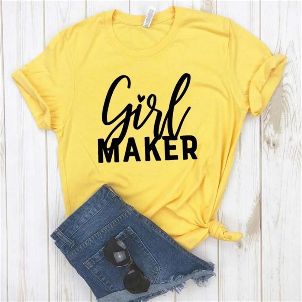 Women T Shirt Girl Maker Letter Print Tshirt Women Short Sleeve O Neck T-shirt Ladies Causal Tee Shirt Clothes Tops M83H
Women T Shirt Girl Maker Letter Print Tshirt Women Short Sleeve O Neck T-shirt Ladies Causal Tee Shirt Clothes Tops M83H