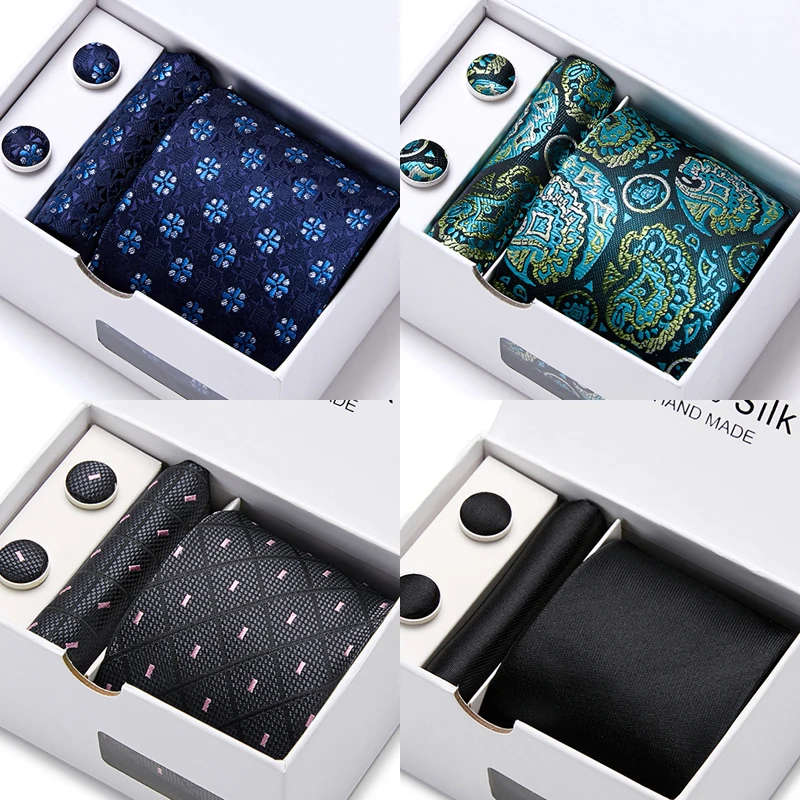 Wholesale 100% Silk Nice Handmade Birthday Gift Tie Hanky Cufflink Set Tie Necktie Box hombre Pink Formal Clothing
Wholesale 100% Silk Nice Handmade Birthday Gift Tie Hanky Cufflink Set Tie Necktie Box hombre Pink Formal Clothing