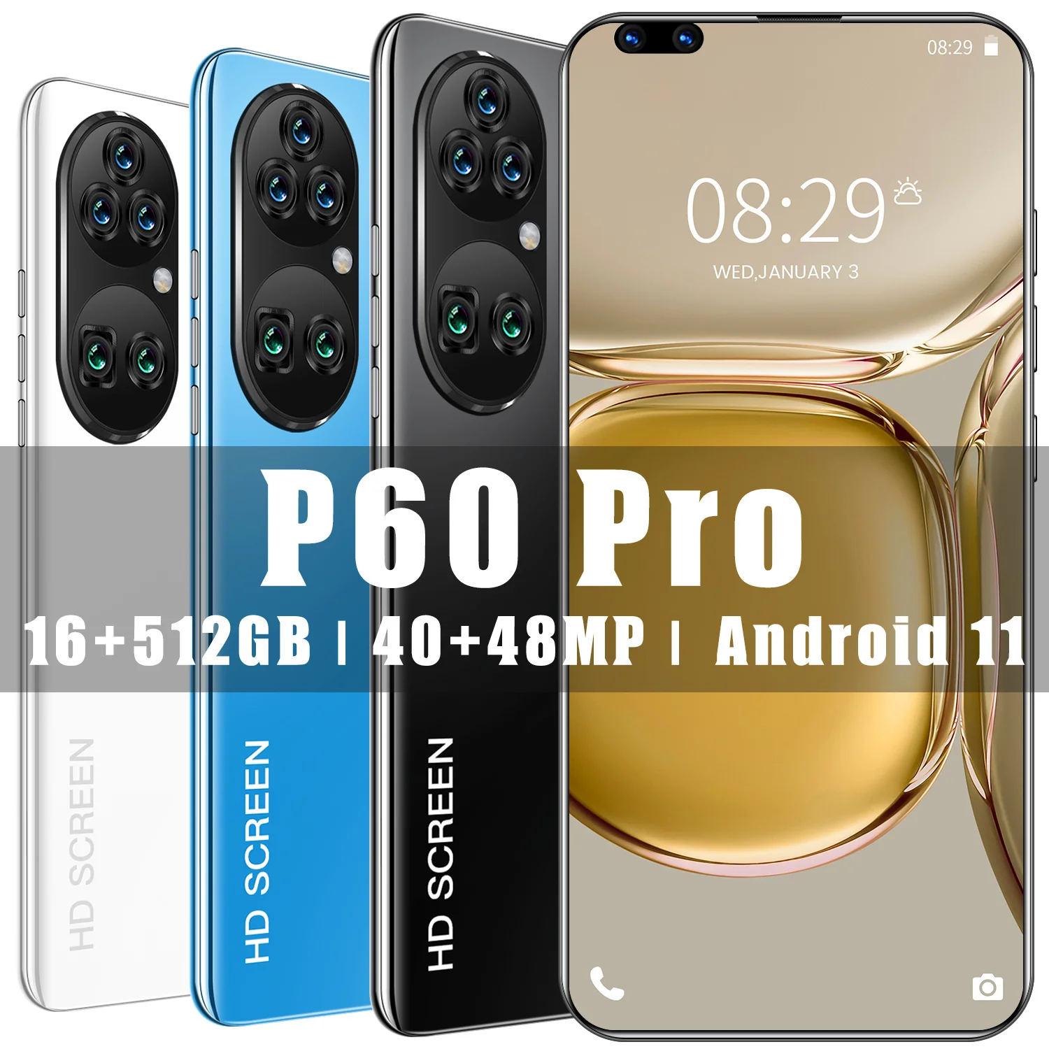Global Version P60 Pro 7.3 ”Deca Core 8 256GB ROM Android 10.0 Smart Phone 32MP+48MP Camera Mobile Phone 
Global Version P60 Pro 7.3 ”Deca Core 8 256GB ROM Android 10.0 Smart Phone 32MP+48MP Camera Mobile Phone