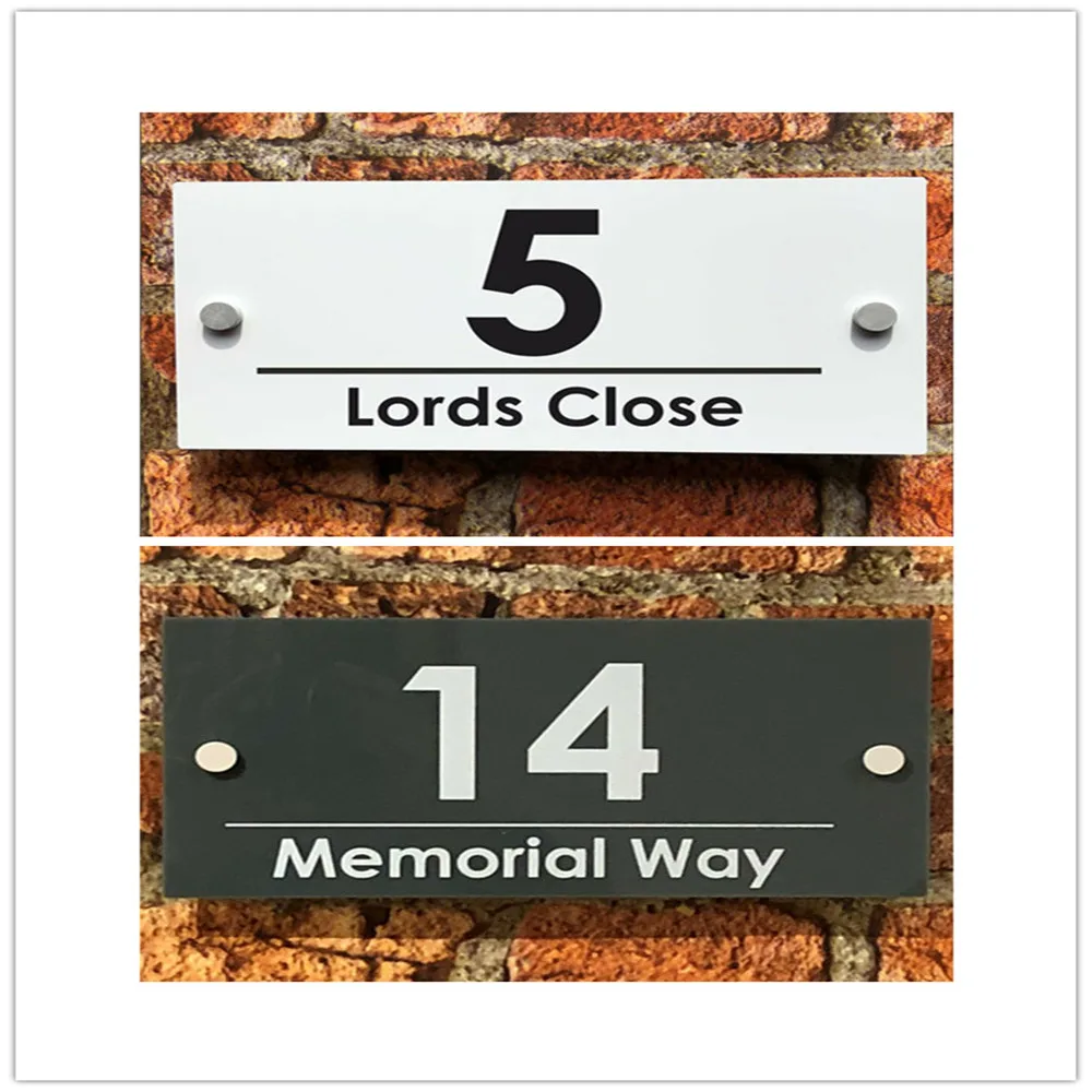 Customized Modern House Number Street Name Acrylic Sign Size Variations Available
Customized Modern House Number Street Name Acrylic Sign Size Variations Available