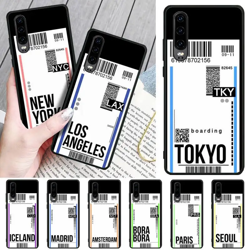 OFFeier Travel ticket Soft black Phone Case For Huawei P8 lite 2017 P9 P10 20Pro Lite Pro P30lite P Smart 2019
OFFeier Travel ticket Soft black Phone Case For Huawei P8 lite 2017 P9 P10 20Pro Lite Pro P30lite P Smart 2019