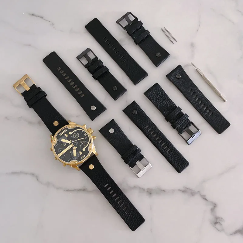 Cow leather watchband For Diesel DZ4323 DZ7333 DZ7313 DZ7257 DZ7371 watch strap 26 28 30 32mm Large plate men's watch bracelet
Cow leather watchband For Diesel DZ4323 DZ7333 DZ7313 DZ7257 DZ7371 watch strap 26 28 30 32mm Large plate men's watch bracelet