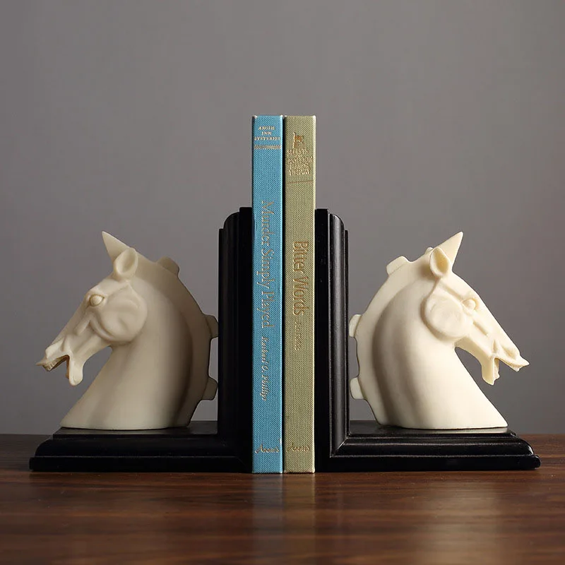 Creative Horse Head Bookends Home Decoration Figurines Bookcase Office Display Book Stand Antique White Jade Color Figurines
Creative Horse Head Bookends Home Decoration Figurines Bookcase Office Display Book Stand Antique White Jade Color Figurines