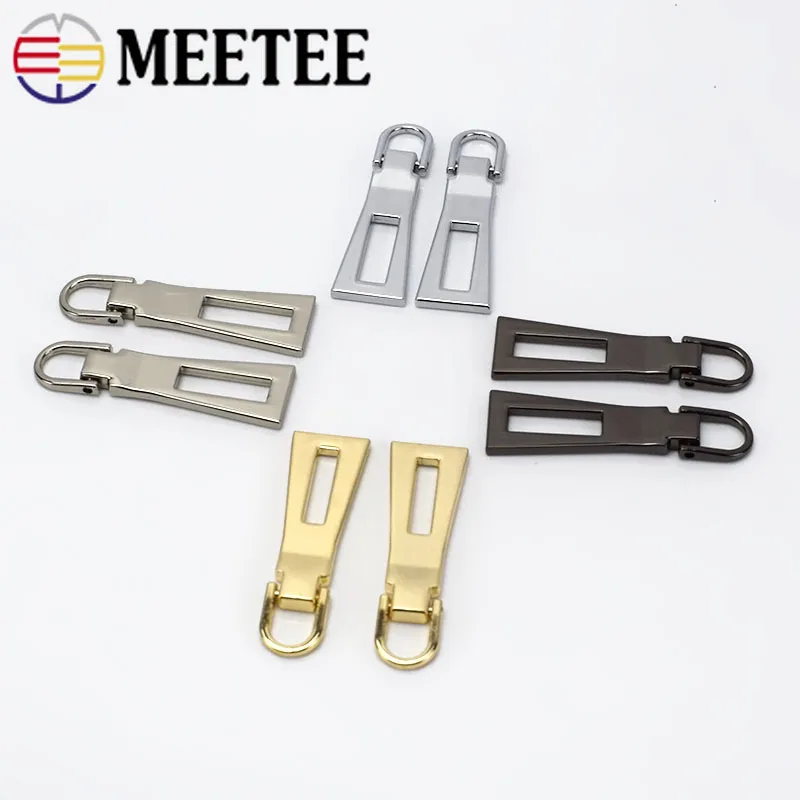 5Pcs Detachable Metal Zipper Pullers For 8# 10# 15# Sliders Head Zip Repair Kits Pulls Tab DIY Sewing Craft ZT110|Бегунки для молнии|