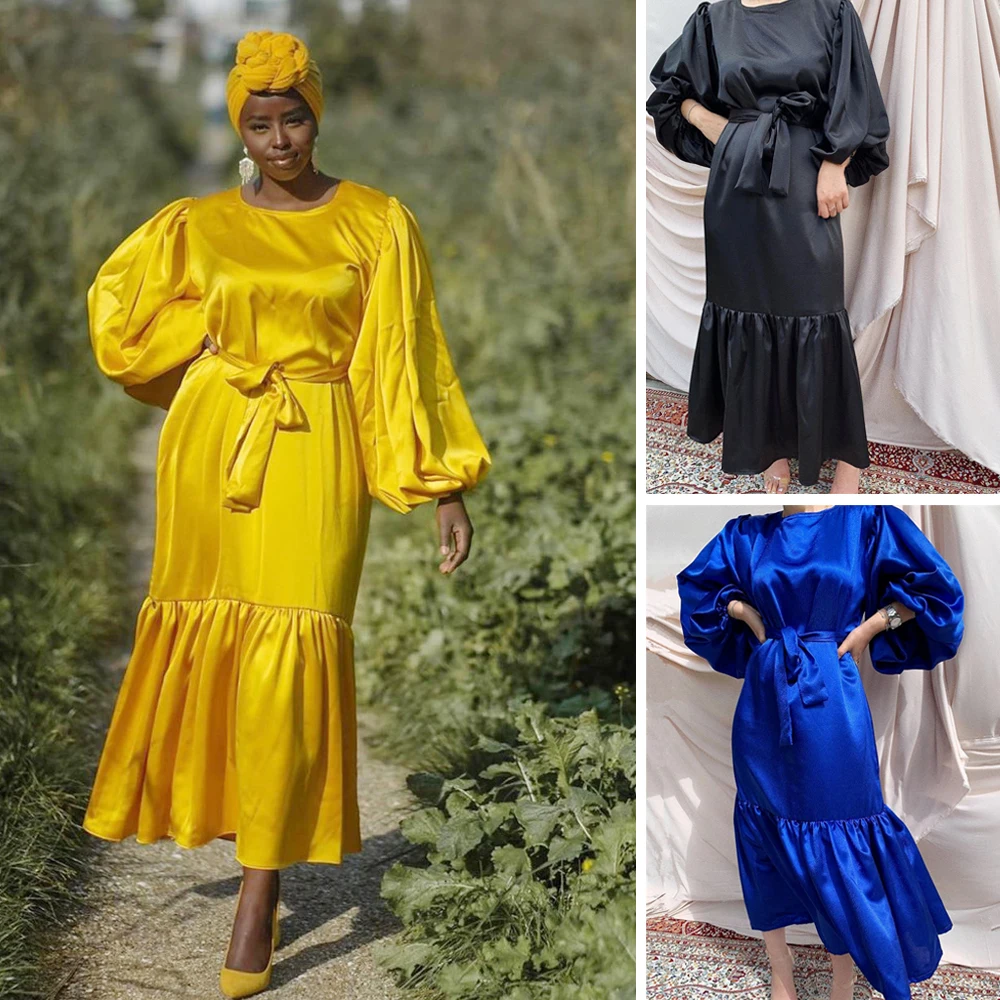 Arabic Abaya Satin Muslim Women Long Dress Ramadan Eid Islamic Tunic Dress Turkish Moroccan Maxi Robe Gown Kaftan Female Fashion
Arabic Abaya Satin Muslim Women Long Dress Ramadan Eid Islamic Tunic Dress Turkish Moroccan Maxi Robe Gown Kaftan Female Fashion