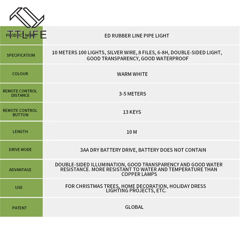 TTLIFE 10m Explosion Models Remote Control LED Waterproof Holiday Christmas Decoration Copper Wire String for Christmas Tree 
TTLIFE 10m Explosion Models Remote Control LED Waterproof Holiday Christmas Decoration Copper Wire String for Christmas Tree