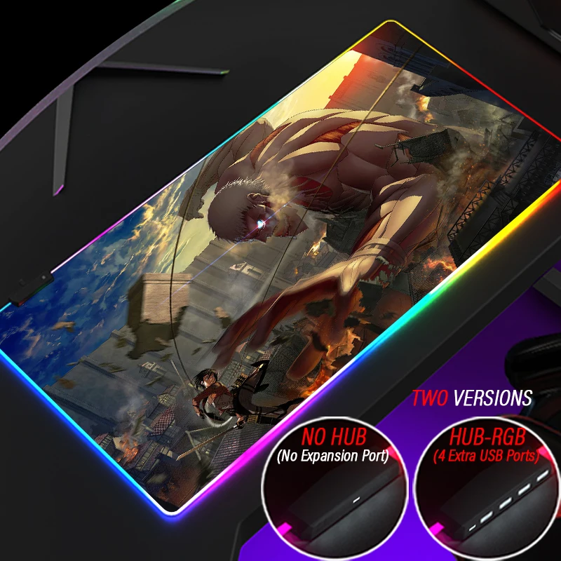 LED Extreme-Color Attack On Titan Mouse Pad Anime Gaming RGB Eren Levi Hub Washable Dsek Mat 4 Port USB Customized Mousepad 
LED Extreme-Color Attack On Titan Mouse Pad Anime Gaming RGB Eren Levi Hub Washable Dsek Mat 4 Port USB Customized Mousepad