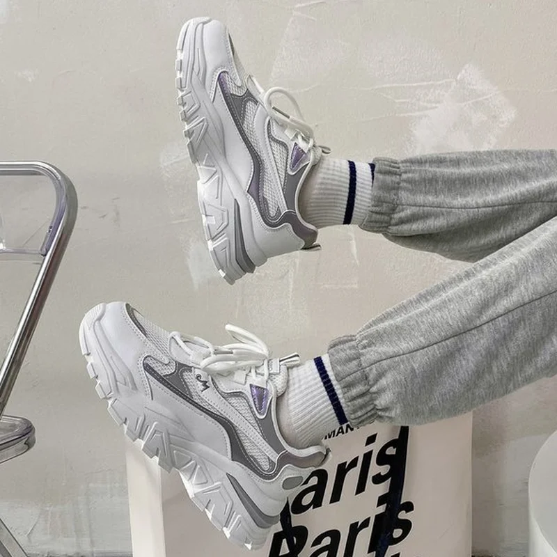 Fashion Reflective Sneakers Women Platform Black Dad Shoes Mesh Breathable woman vulcanize shoes white female Spring autumn New
Fashion Reflective Sneakers Women Platform Black Dad Shoes Mesh Breathable woman vulcanize shoes white female Spring autumn New