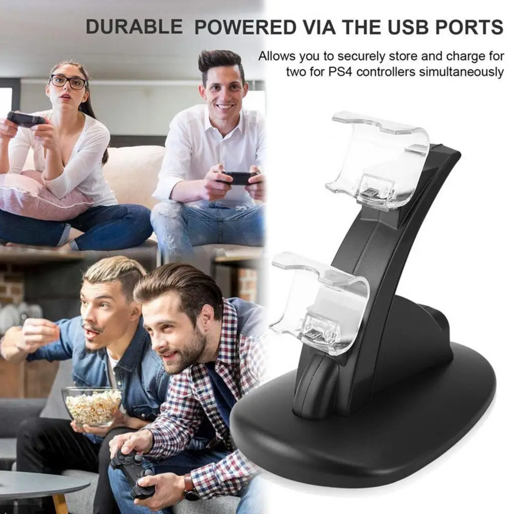 Gamepad Dual Charger Reliable Charging Dock Portable Gaming Stand Station for PS4 Controller
Gamepad Dual Charger Reliable Charging Dock Portable Gaming Stand Station for PS4 Controller