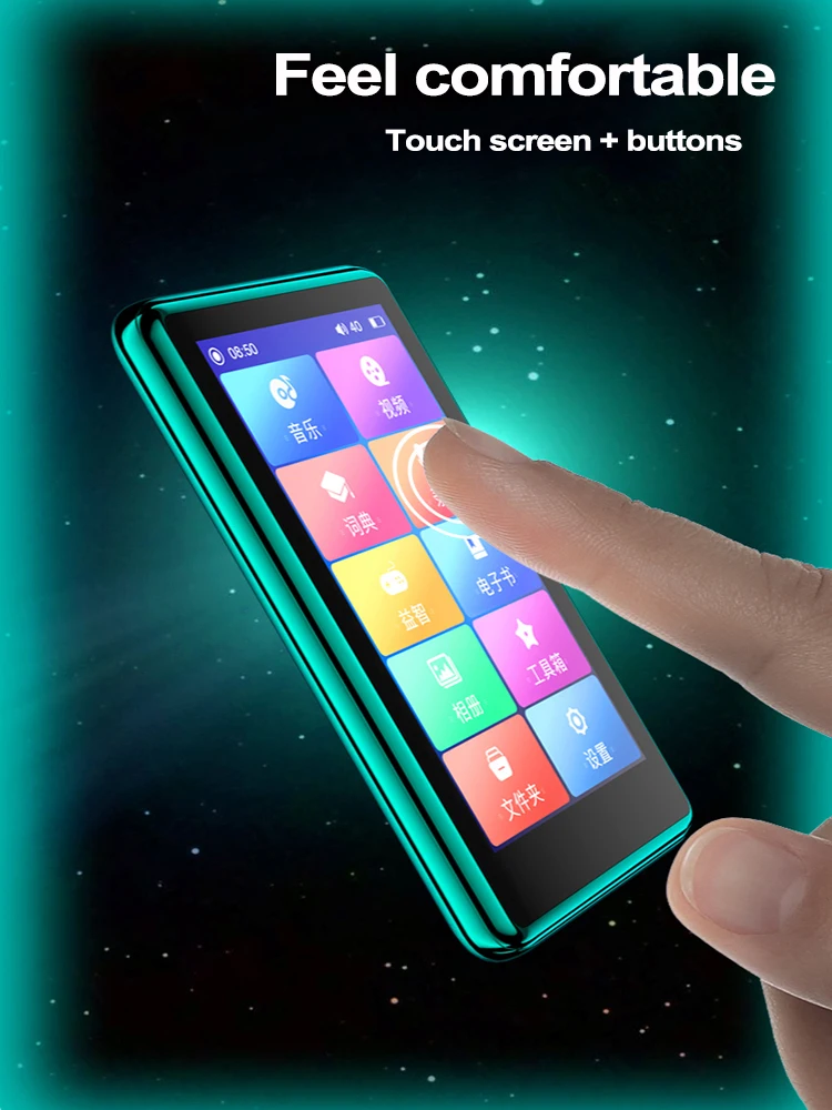 4.0 inch Bluetooth MP4 Player Touch full Screen Built-in Speaker Music Player with FM E-book game record Video Media player
4.0 inch Bluetooth MP4 Player Touch full Screen Built-in Speaker Music Player with FM E-book game record Video Media player