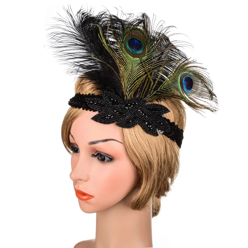 

popular Indian peacock feather headdress with diamond girl hair accessoires hairclips hair clip butterflies free shipping