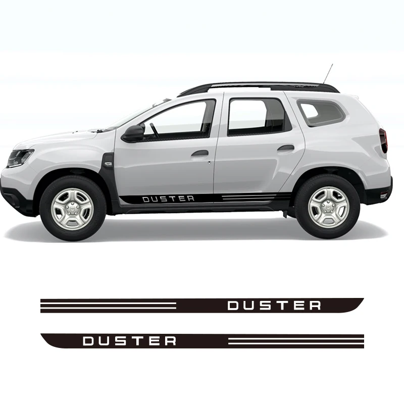 

2Pcs For Dacia Renault Duster Car Both Side Door Stripe Sticker Sport Styling Auto Body Decal Vinyl Film Automobile