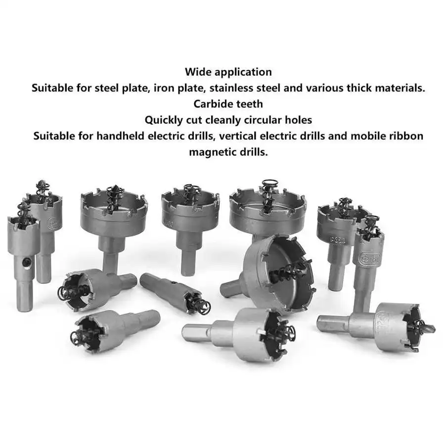 13PCs Drill Bit Hole Saw Set Carbide Tip Gear Cutter Electrical Tools Accessory 16-53mm Metal Drill Bit
13PCs Drill Bit Hole Saw Set Carbide Tip Gear Cutter Electrical Tools Accessory 16-53mm Metal Drill Bit