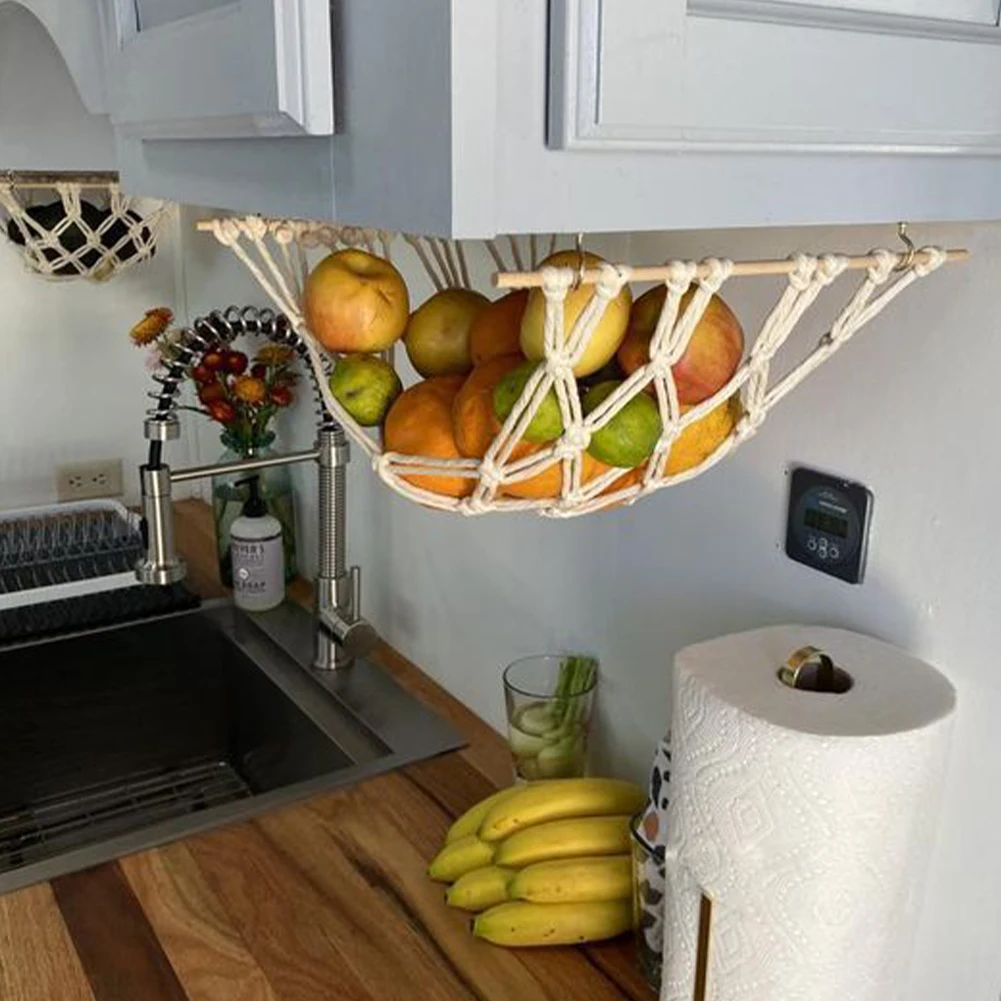 Vegetable Fruit Hammock Convenience Under Cabinet Hanging Fruit Basket Hanging Storage Mesh Bag For Kitchen 50X30CM
Vegetable Fruit Hammock Convenience Under Cabinet Hanging Fruit Basket Hanging Storage Mesh Bag For Kitchen 50X30CM
