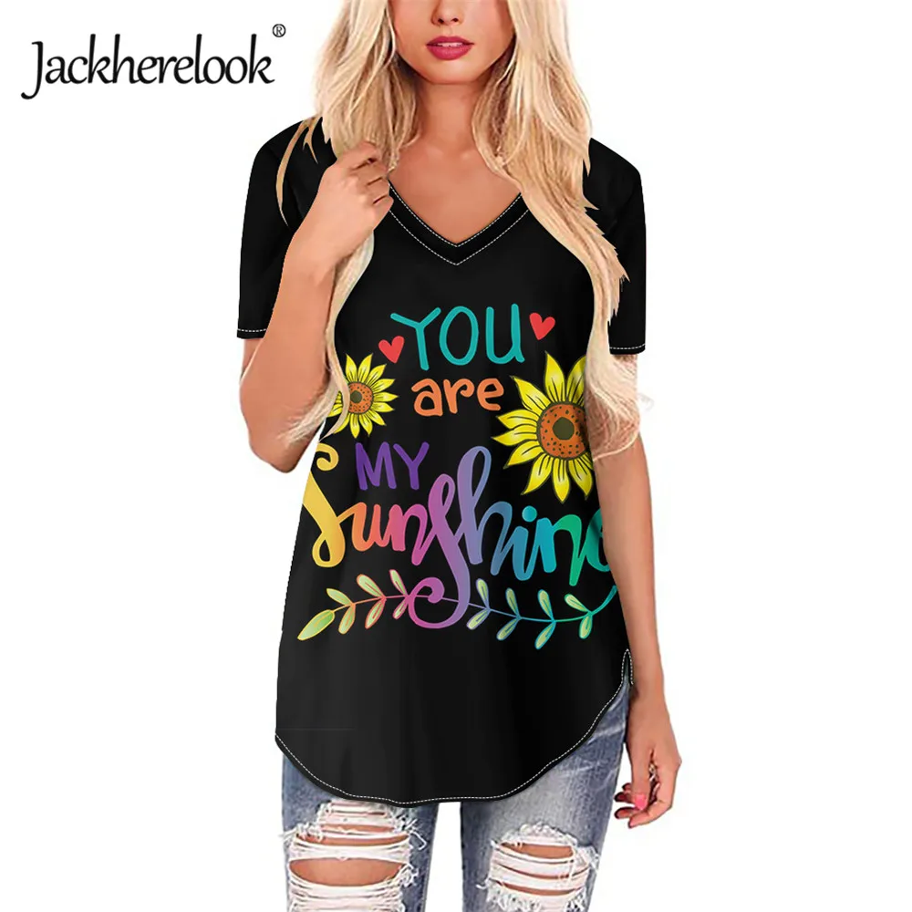 Jackherelook You are My Sunshine Sunflower Printing Summer Womens Tshirt Short Sleeve Shirts Ladies Tops Clothing Blusas Mujer
Jackherelook You are My Sunshine Sunflower Printing Summer Womens Tshirt Short Sleeve Shirts Ladies Tops Clothing Blusas Mujer