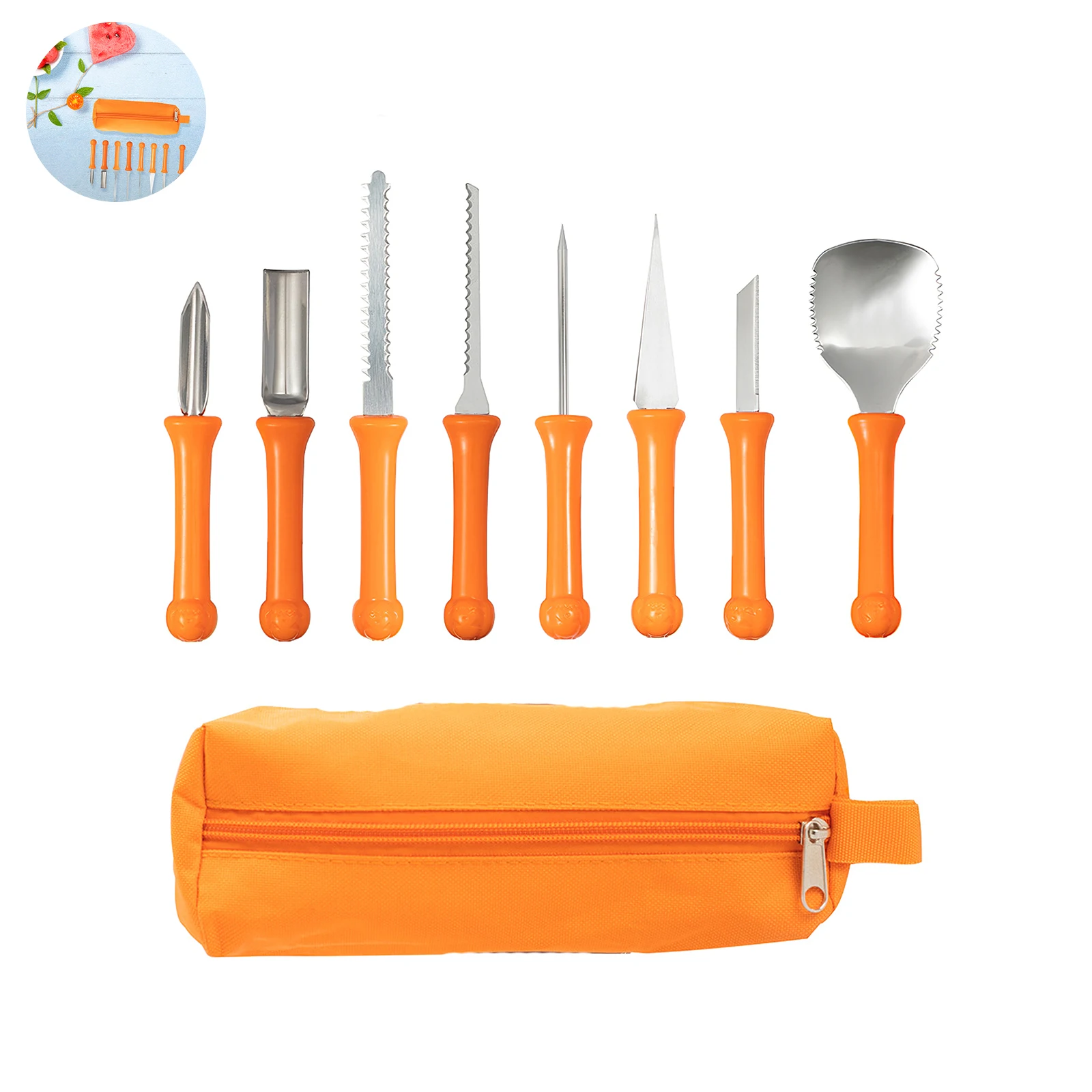 8pcs Halloween Party Pumpkin Carving Knife Fruit Knife Children'S Pumpkin Lamp Decoration Tool Carving Knife Props
8pcs Halloween Party Pumpkin Carving Knife Fruit Knife Children'S Pumpkin Lamp Decoration Tool Carving Knife Props