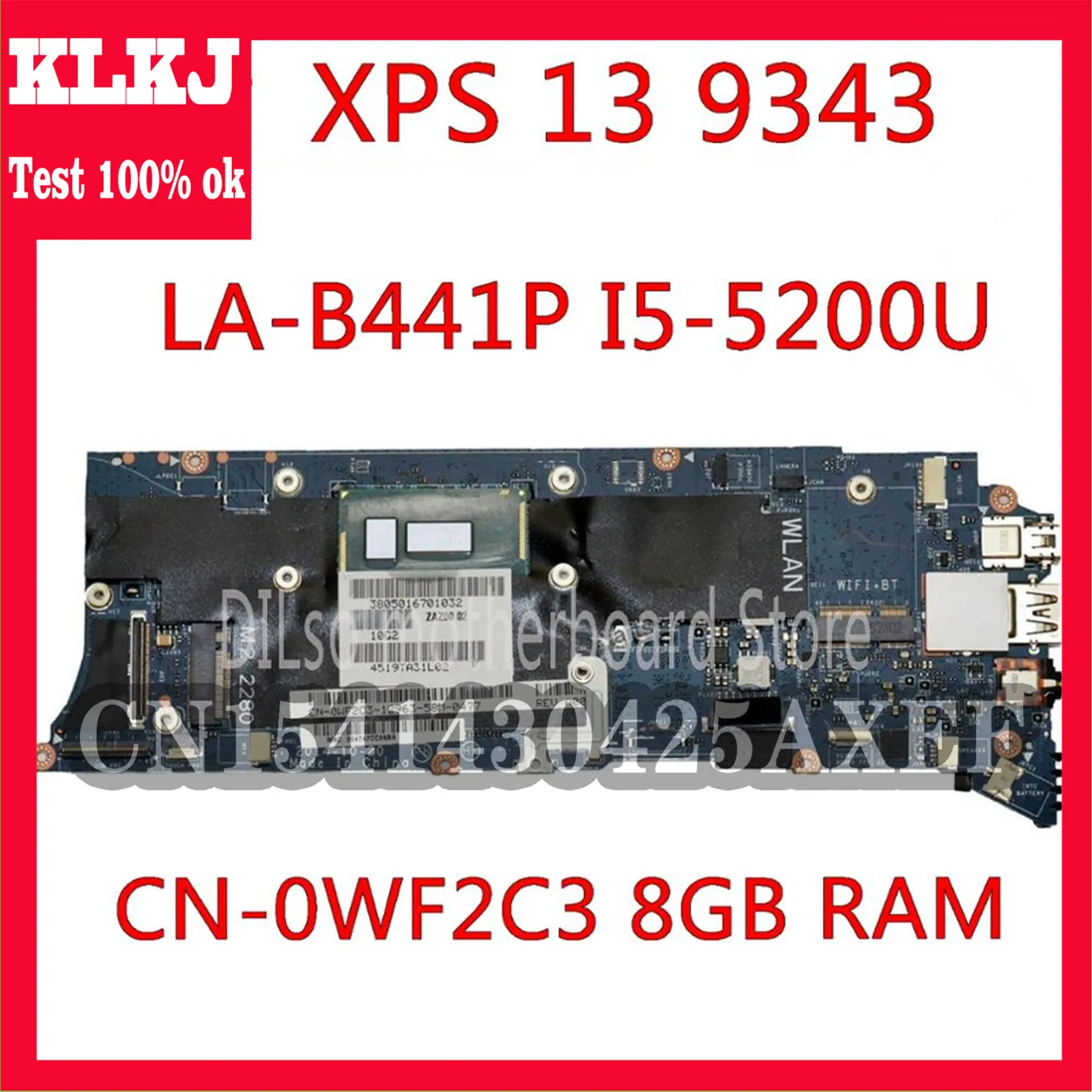 KLKJ ZAZ00 LA-B441P материнская плата для ноутбука DELL XPS 13 9343 Материнская плата ноутбука CN-0WF2C3 0WF2C3 I5-5200U Процессор 8 Гб Оперативная память оригинальны...
KLKJ ZAZ00 LA-B441P материнская плата для ноутбука DELL XPS 13 9343 Материнская плата ноутбука CN-0WF2C3 0WF2C3 I5-5200U Процессор 8 Гб Оперативная память оригинальны...